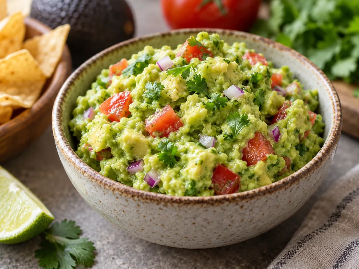 Guacamole valmiina kulhossa